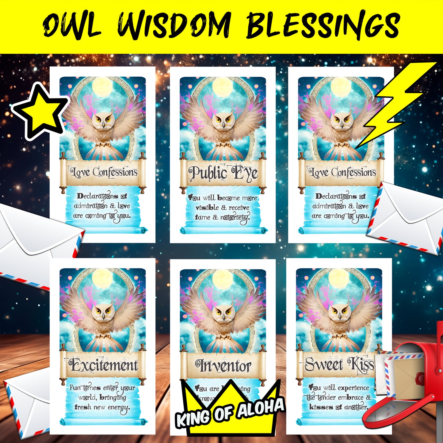 Owl Wisdom Blessings Oracle