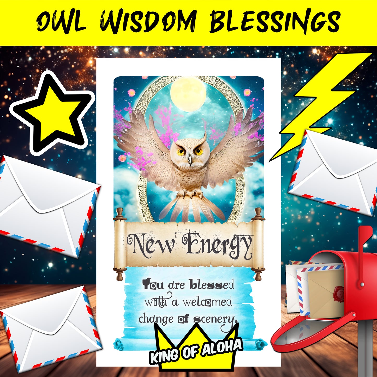 Owl Wisdom Blessings Oracle