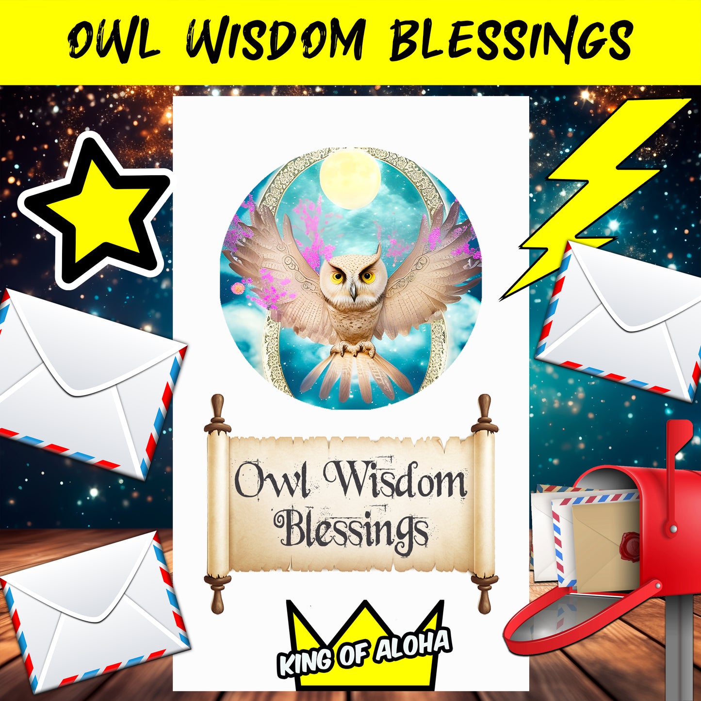 Owl Wisdom Blessings Oracle